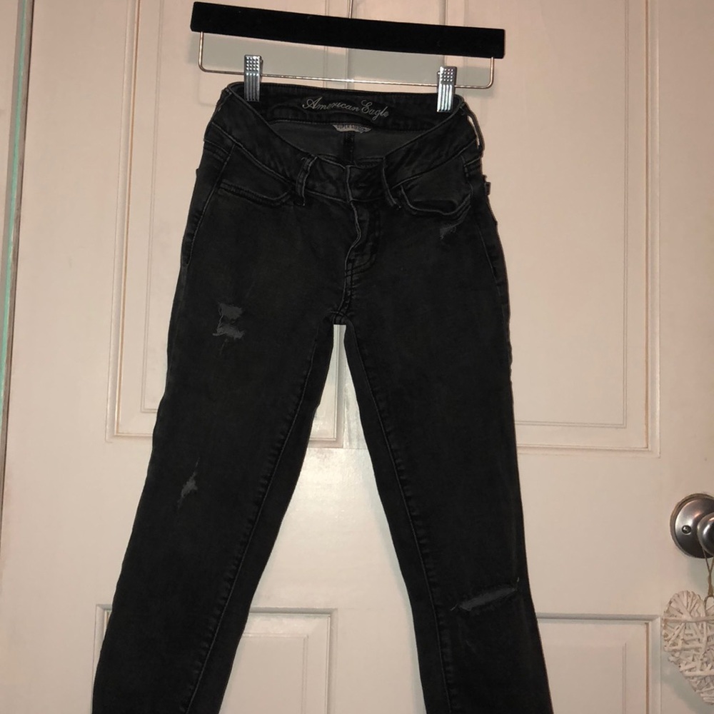 Black ripped jeans